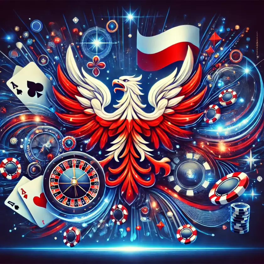 Orzeł w biało-czerwonych barwach nad stołem ruletki — sekcja na żywo